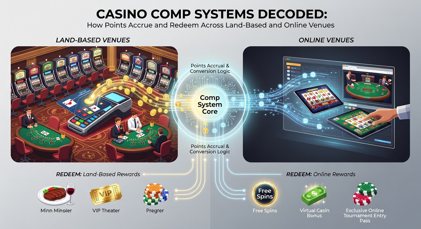 Digital dashboard on a smartphone showing online casino loyalty points balance, redemption options, and tier progress bar
