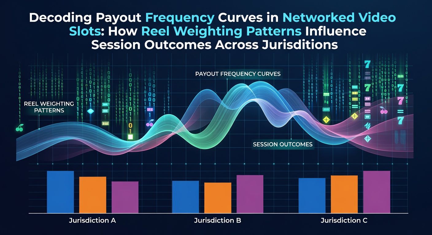 Detailed chart illustrating payout frequency curves alongside reel strip diagrams that highlight weighting variations in video slots