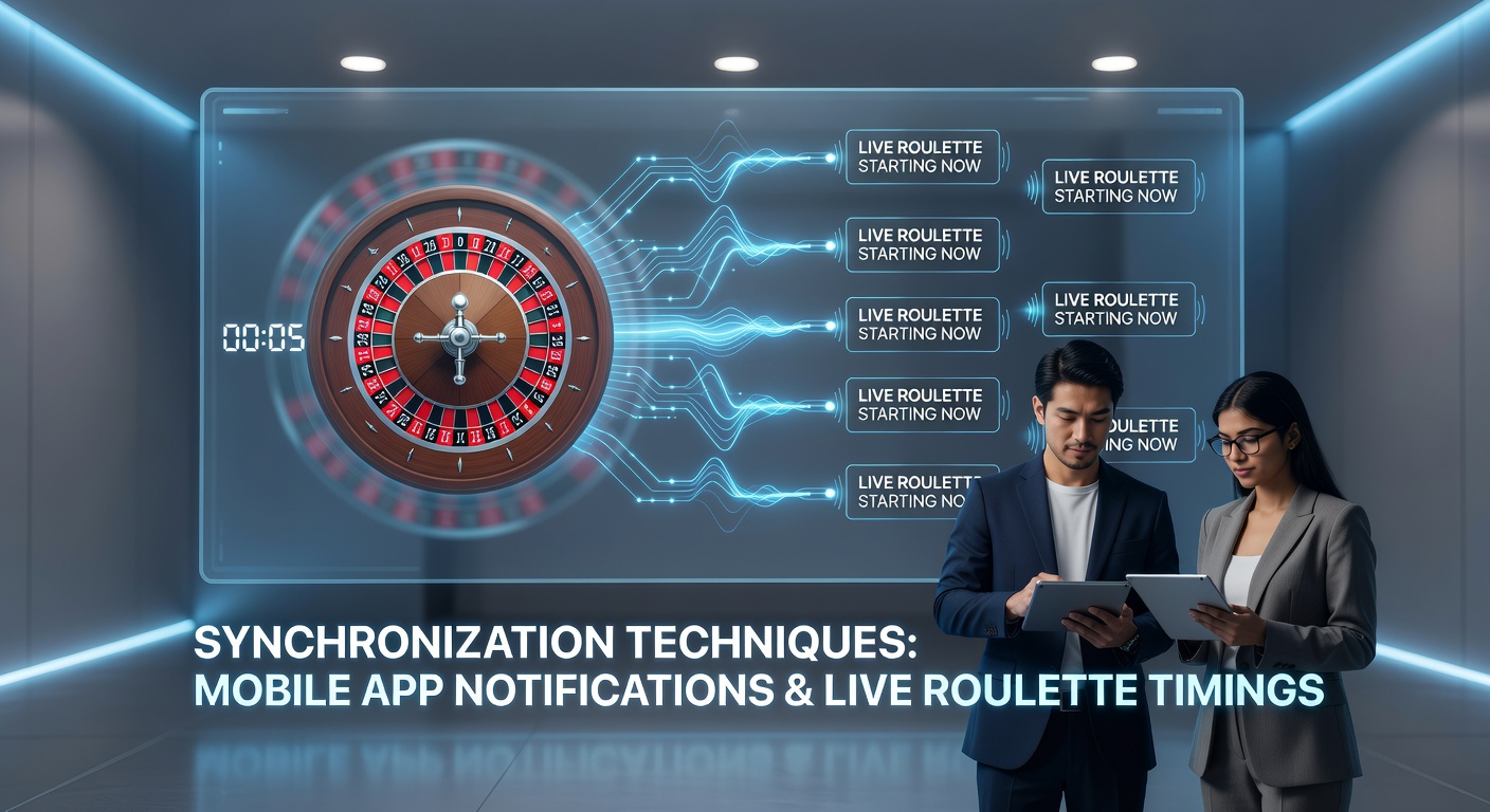 Mobile app screen displaying timed roulette event notifications synced with live dealer streams