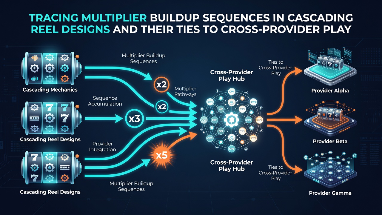 Chart illustrating player migration flows between different slot providers based on cascading mechanics